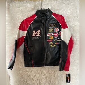 Nascar NWT Tony Stewart #14 Boys Full Zip Racing Jacket. Size Small (8-10)